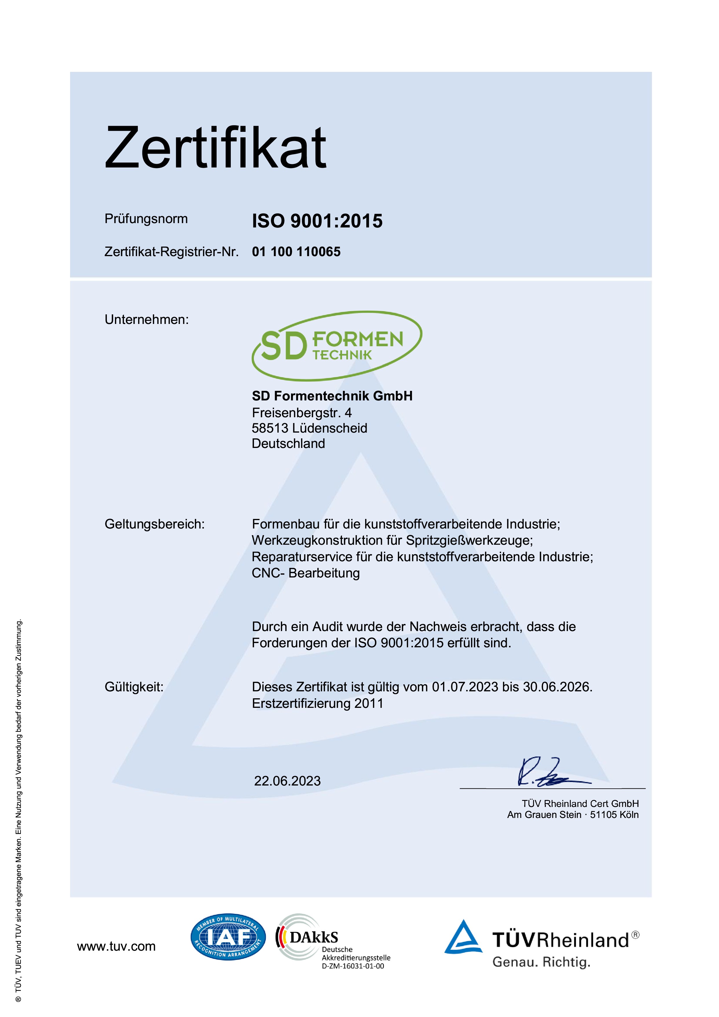 Qualität und Technik - www.sd-formen.de